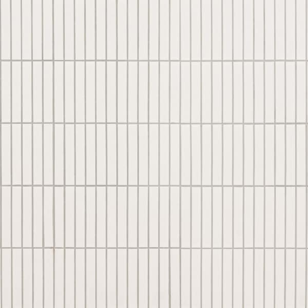 Msi White Matte Stacked Sample Matte Porcelain Mesh Mounted Mosaic Tile ZOR-MD-0596-SAM - main